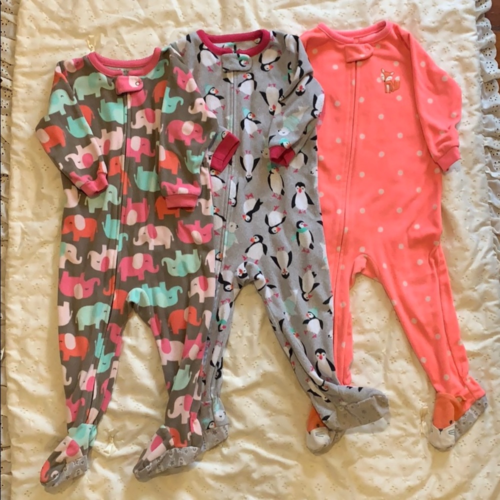 Carters fleece footie pajamas
